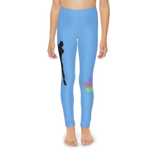 Youth Full-Length Leggings: Dance Lite Blue