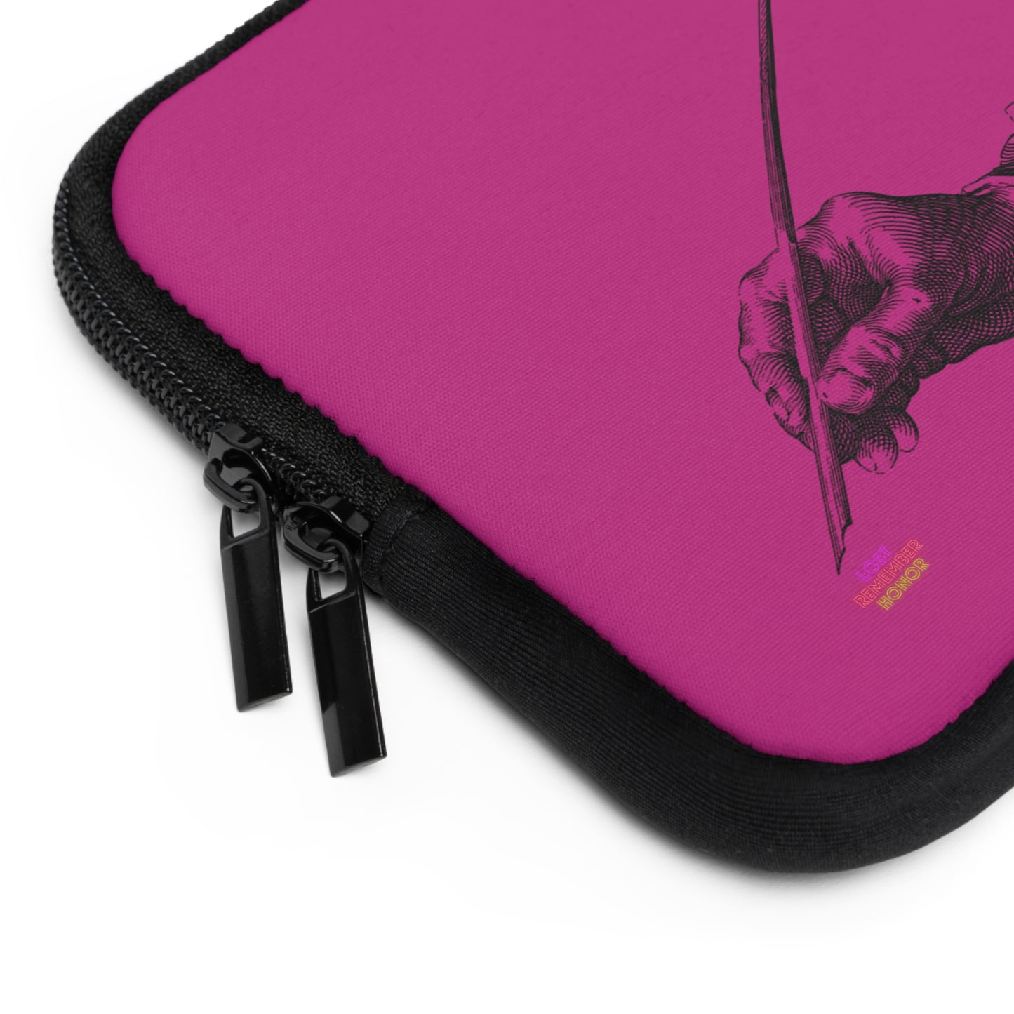 Laptop Sleeve: Writing Pink