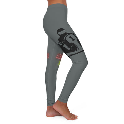 Women's Spandex Leggings: Racing Dark Grey