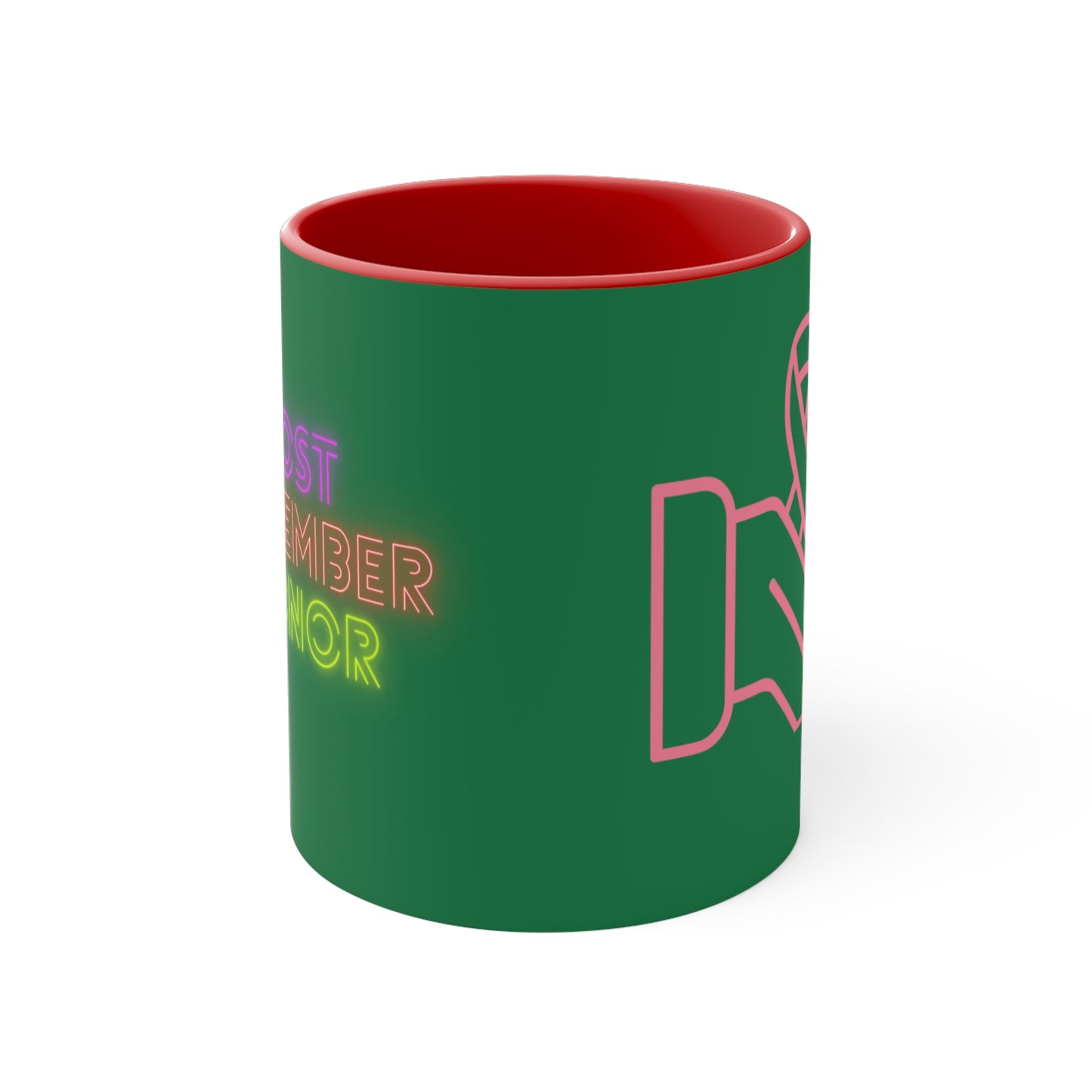 Accent Coffee Mug, 11oz: Fight Cancer Dark Green