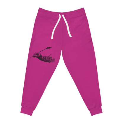 Athletic Joggers: Writing Pink