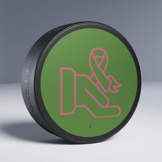 Hockey Puck: Fight Cancer Green