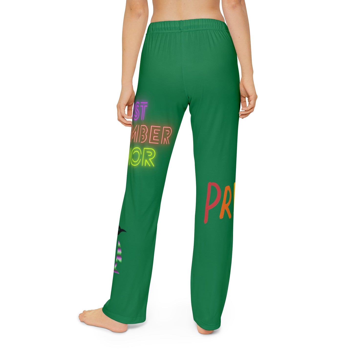 Kids Pajama Pants: LGBTQ Pride Dark Green