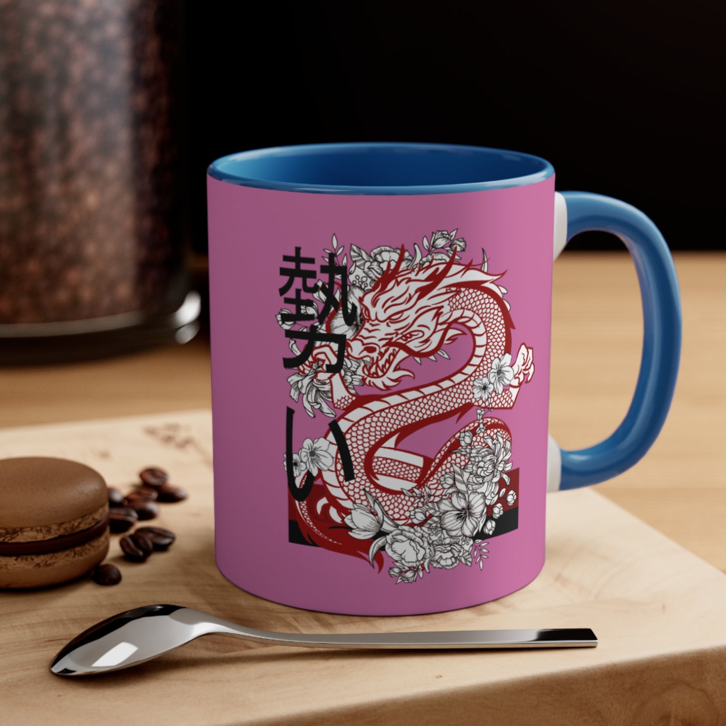 Accent Coffee Mug, 11oz: Dragons Lite Pink