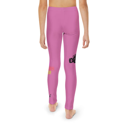 Youth Full-Length Leggings: Racing Lite Pink