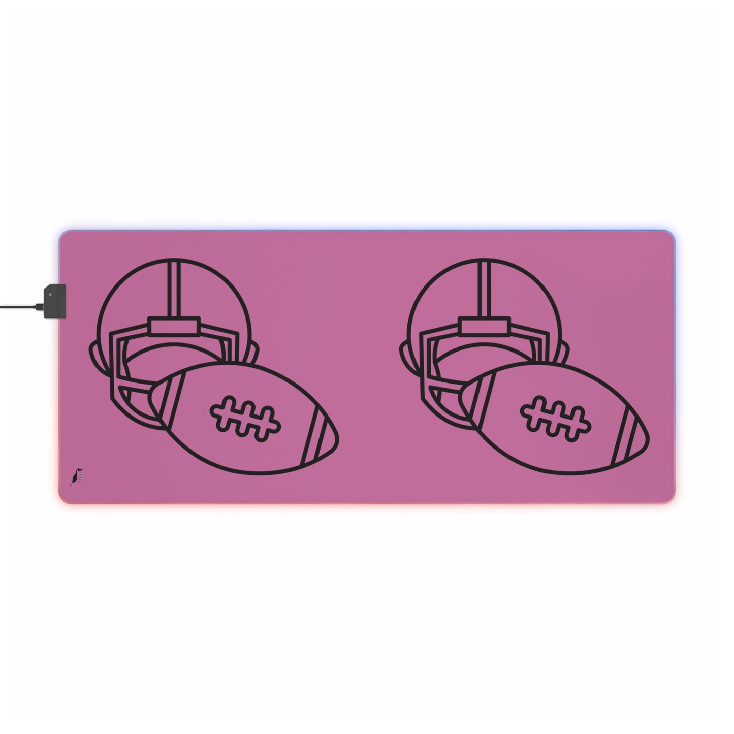 LED Gaming Mouse Pad: Football Lite Pink