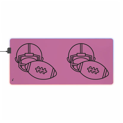 LED Gaming Mouse Pad: Football Lite Pink