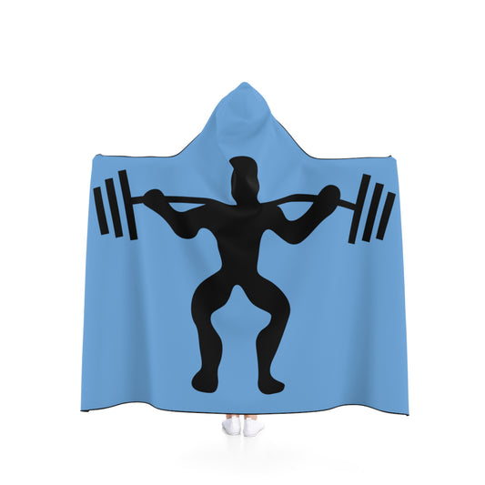 Hooded Blanket: Weightlifting Lite Blue