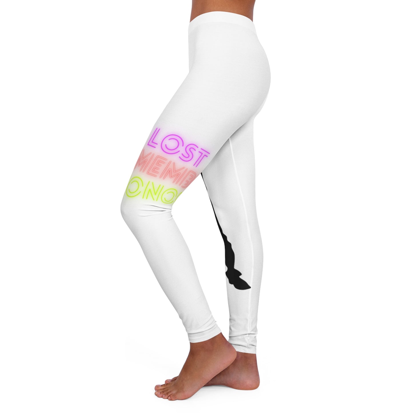 Women's Spandex Leggings: Dance White