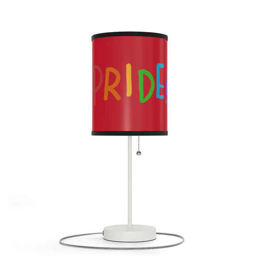 Lamp on a Stand, US|CA plug: LGBTQ Pride Dark Red