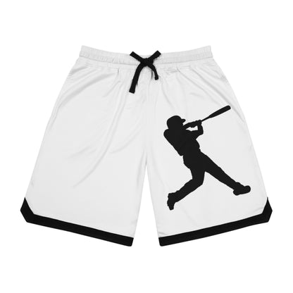 Basketball Rib Shorts: Baseball White