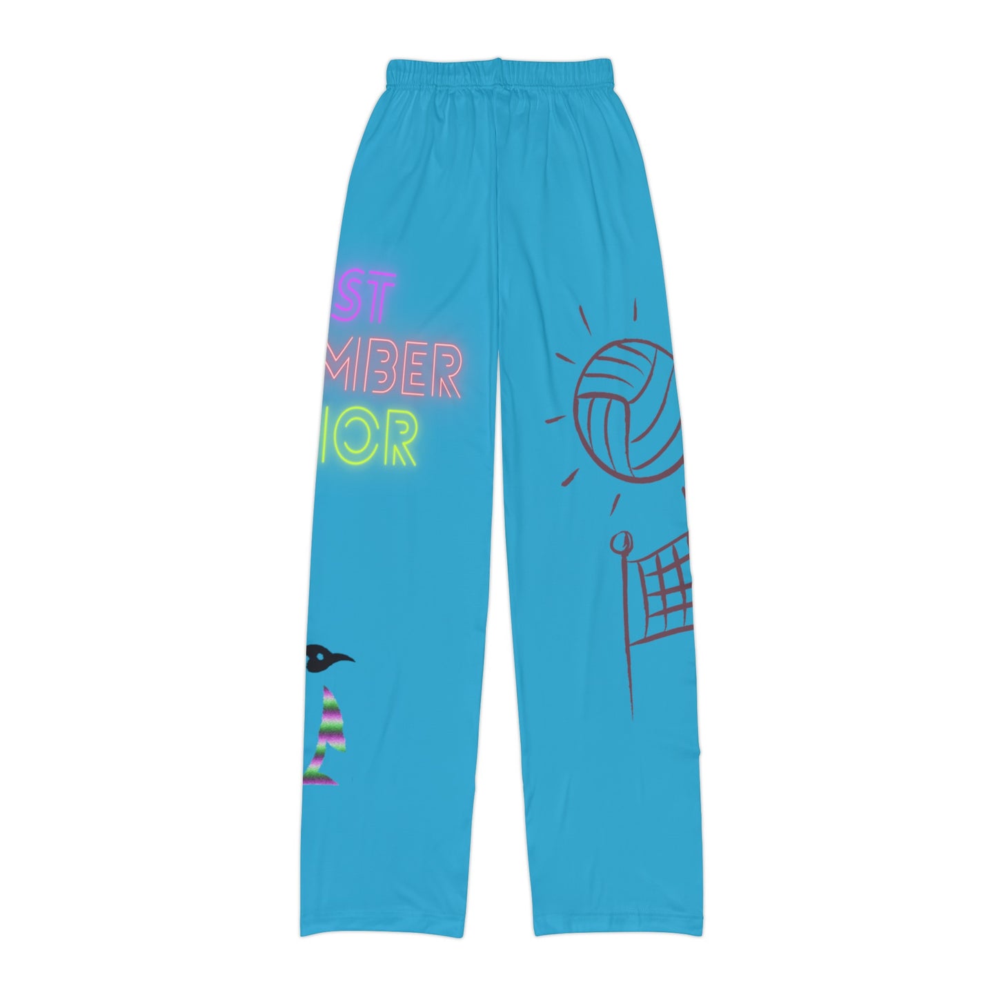 Kids Pajama Pants: Volleyball Turquoise