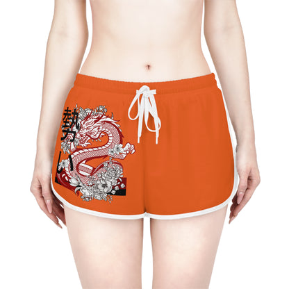 Women's Relaxed Shorts: Dragons Orange