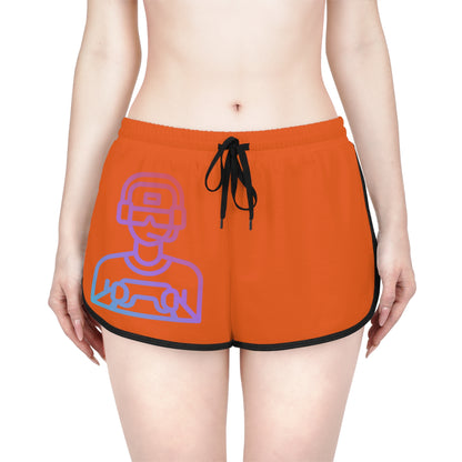 Women's Relaxed Shorts: Gaming Orange