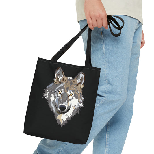 Tote Bag: Wolves Black