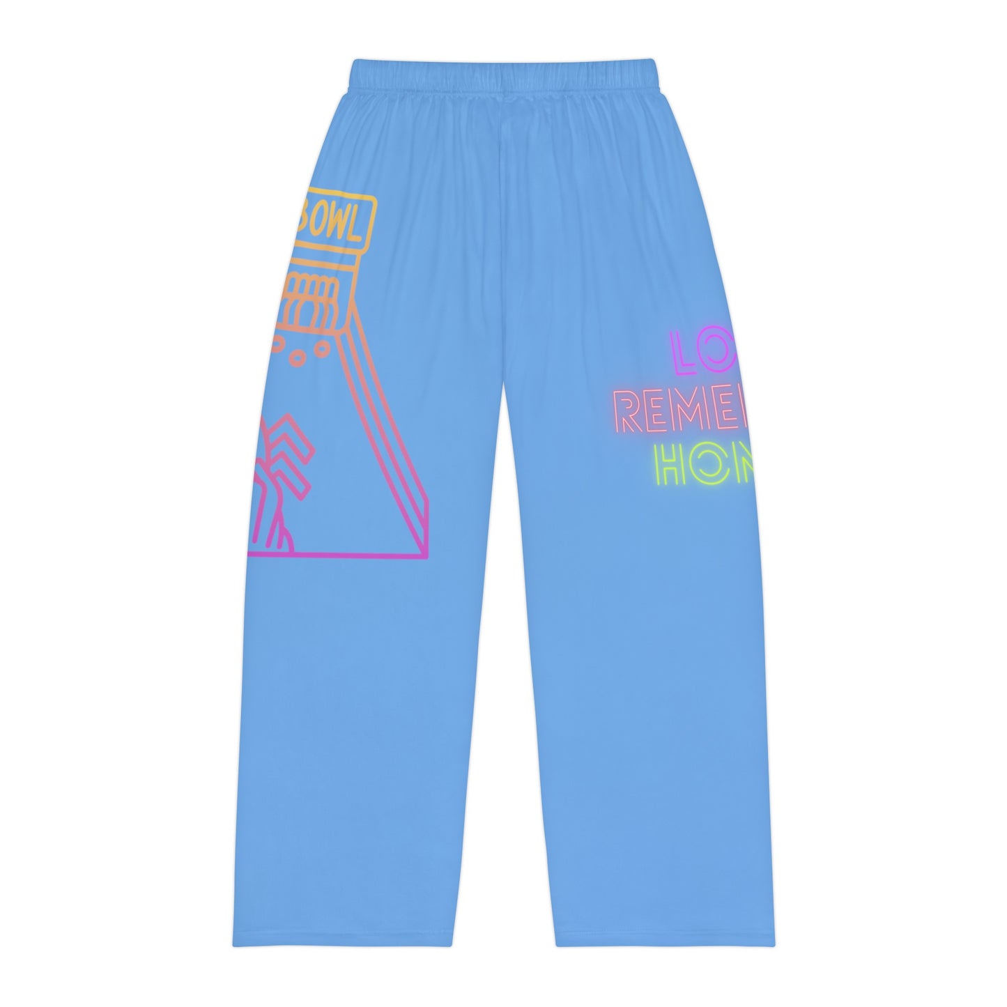 Men's Pajama Pants: Bowling Lite Blue