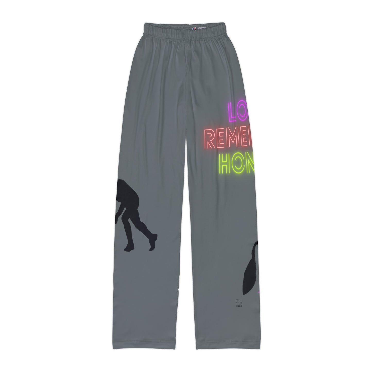 Kids Pajama Pants: Hockey Dark Grey