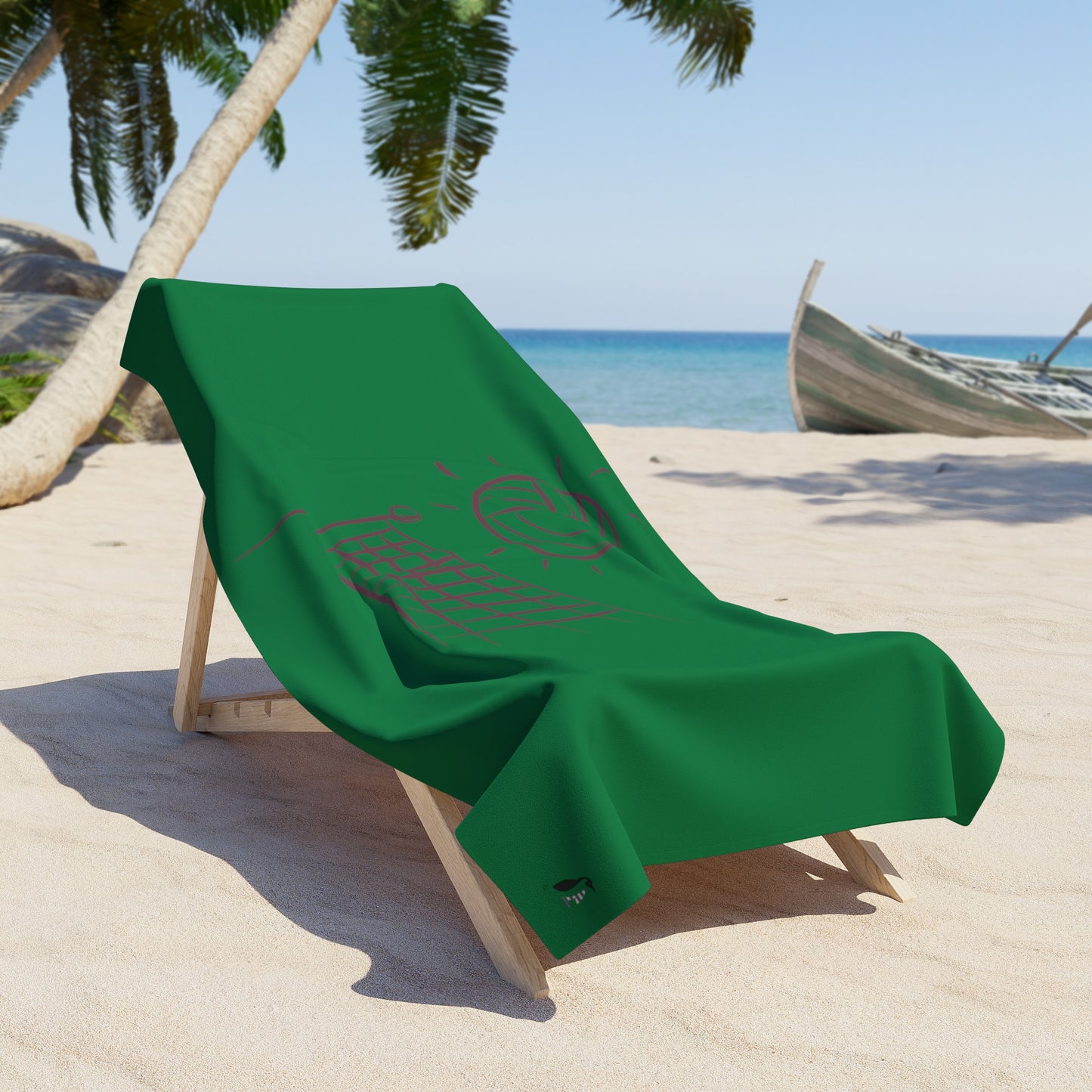 Beach Towel: Volleyball Dark Green