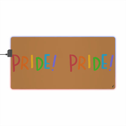 LED Gaming Mouse Pad: LGBTQ Pride Lite Brown