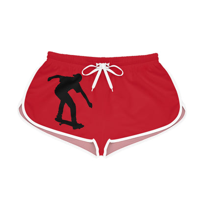 Women's Relaxed Shorts: Skateboarding Dark Red