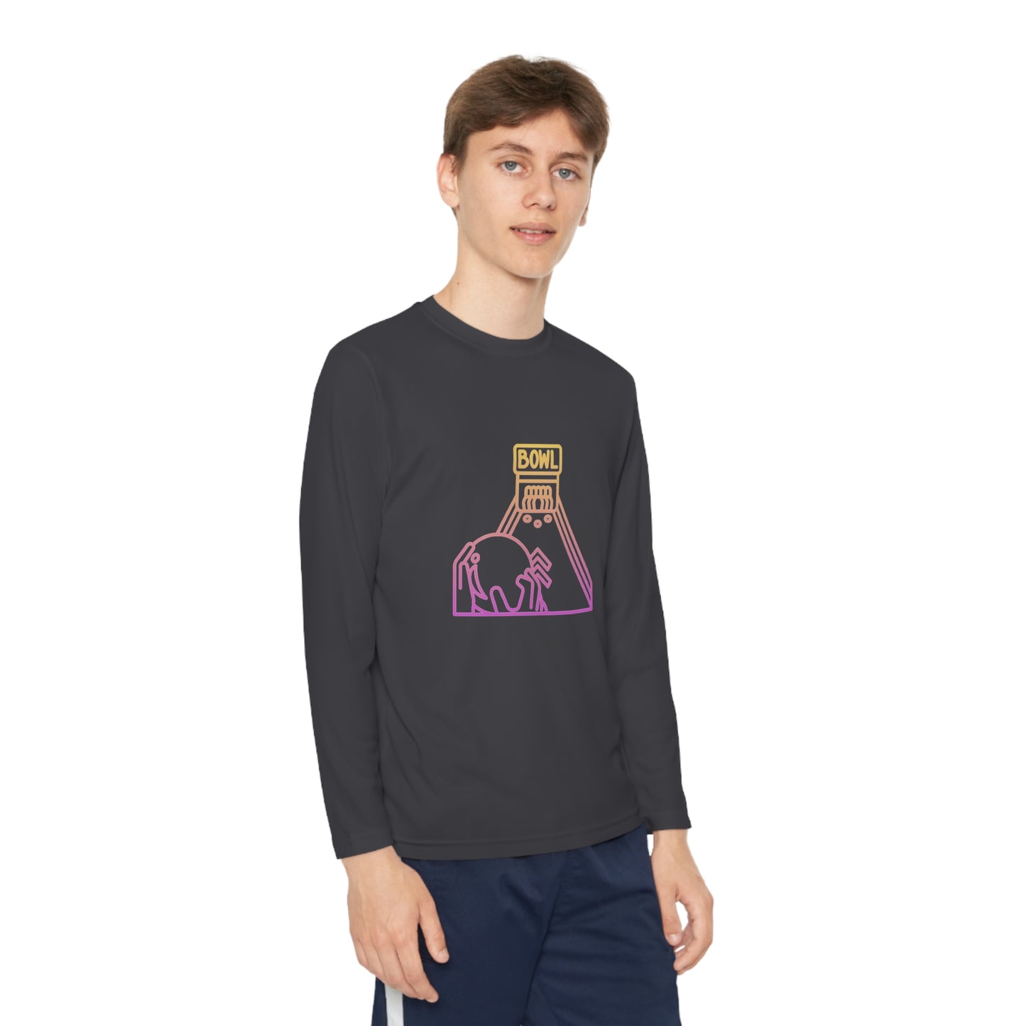 Youth Long Sleeve Competitor Tee: Bowling 