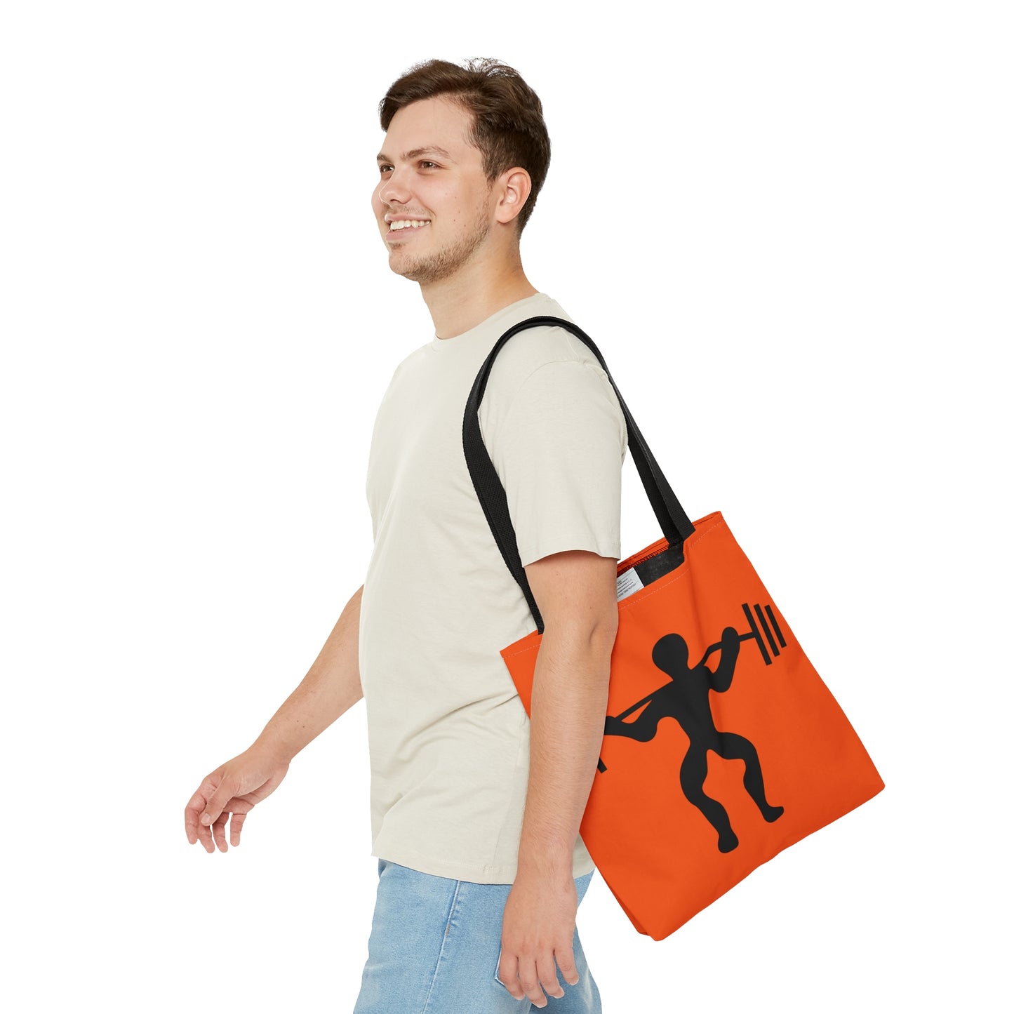 Tote Bag: Weightlifting Orange