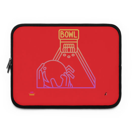 Laptop Sleeve: Bowling Red