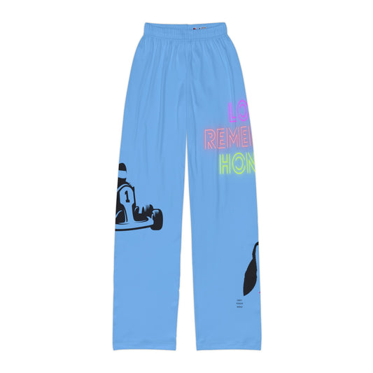 Kids Pajama Pants: Racing Lite Blue