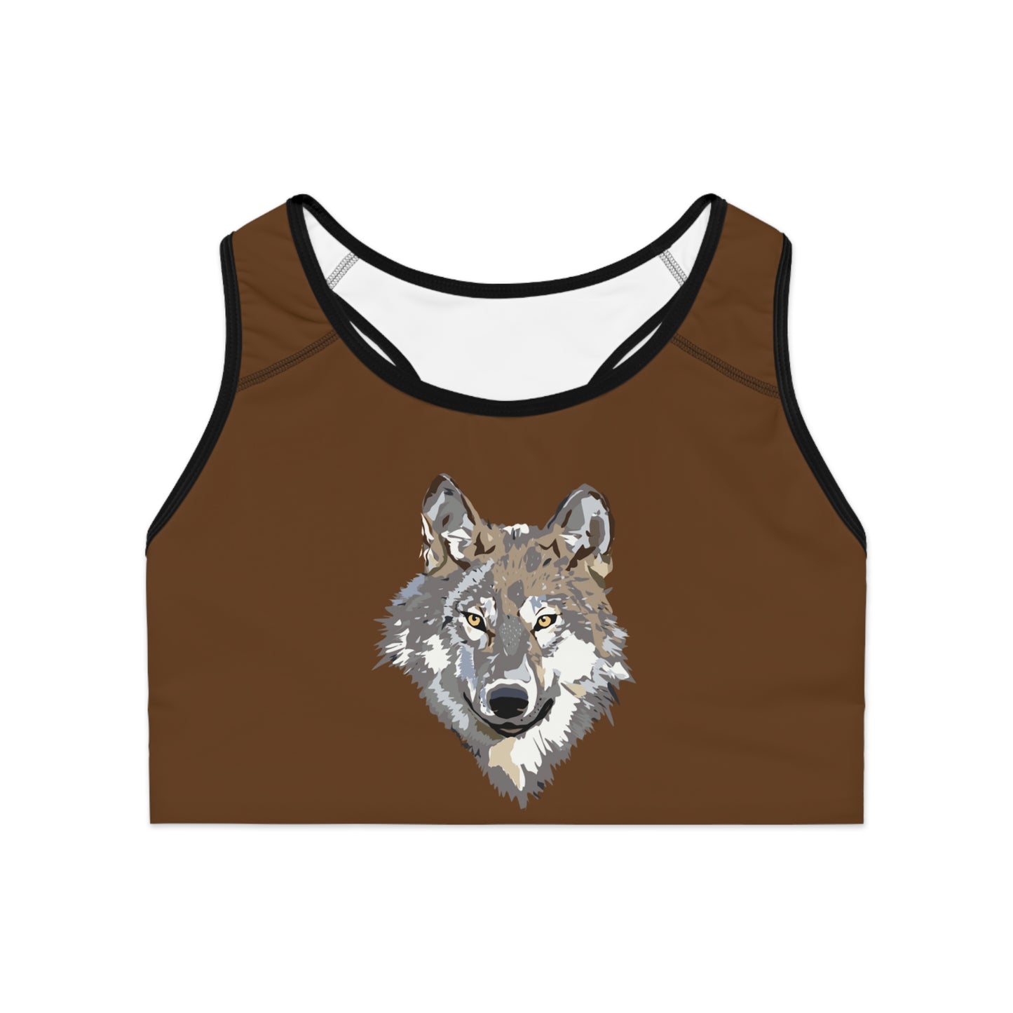 Sports Bra: Wolves Brown