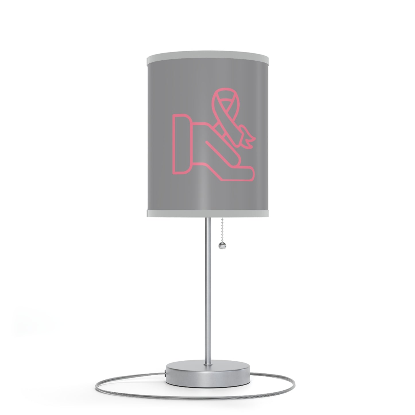 Lamp on a Stand, US|CA plug: Fight Cancer Grey