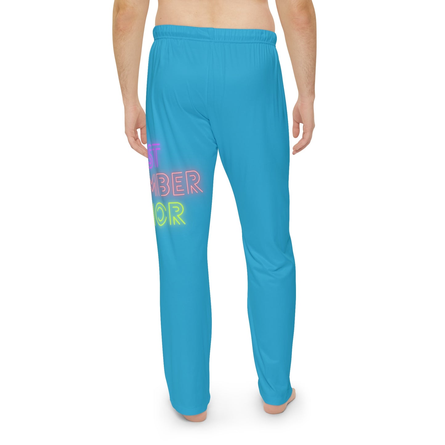 Men's Pajama Pants: Lost Remember Honor Turquoise