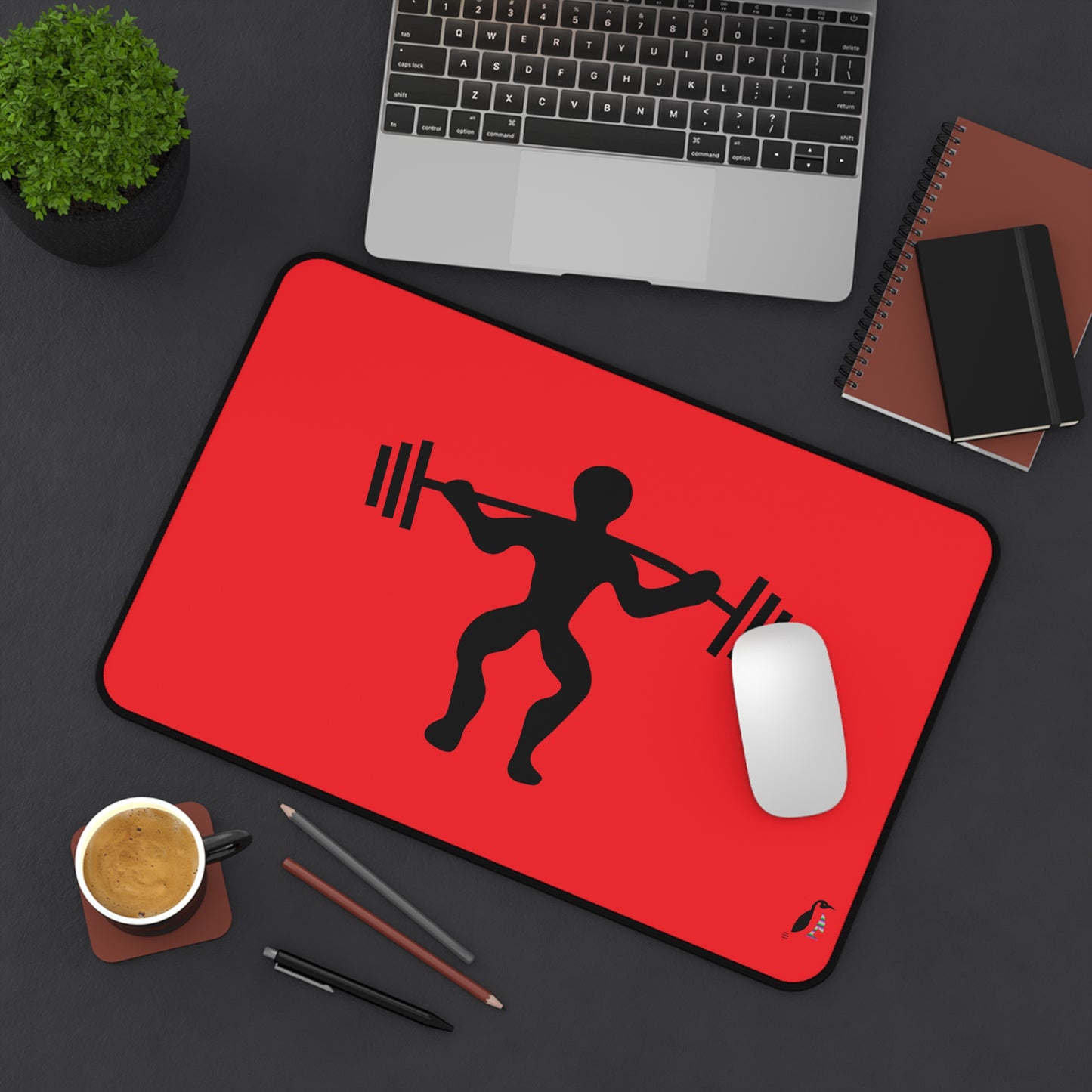 Desk Mat: Weightlifting Red