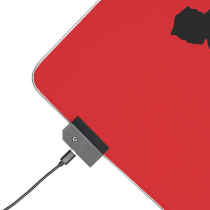 LED Gaming Mouse Pad: Hockey Red