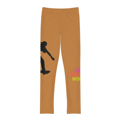 Youth Full-Length Leggings: Skateboarding Lite Brown