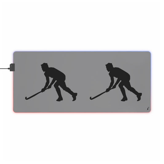 LED Gaming Mouse Pad: Hockey Grey