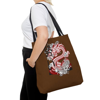 Tote Bag: Dragons Brown