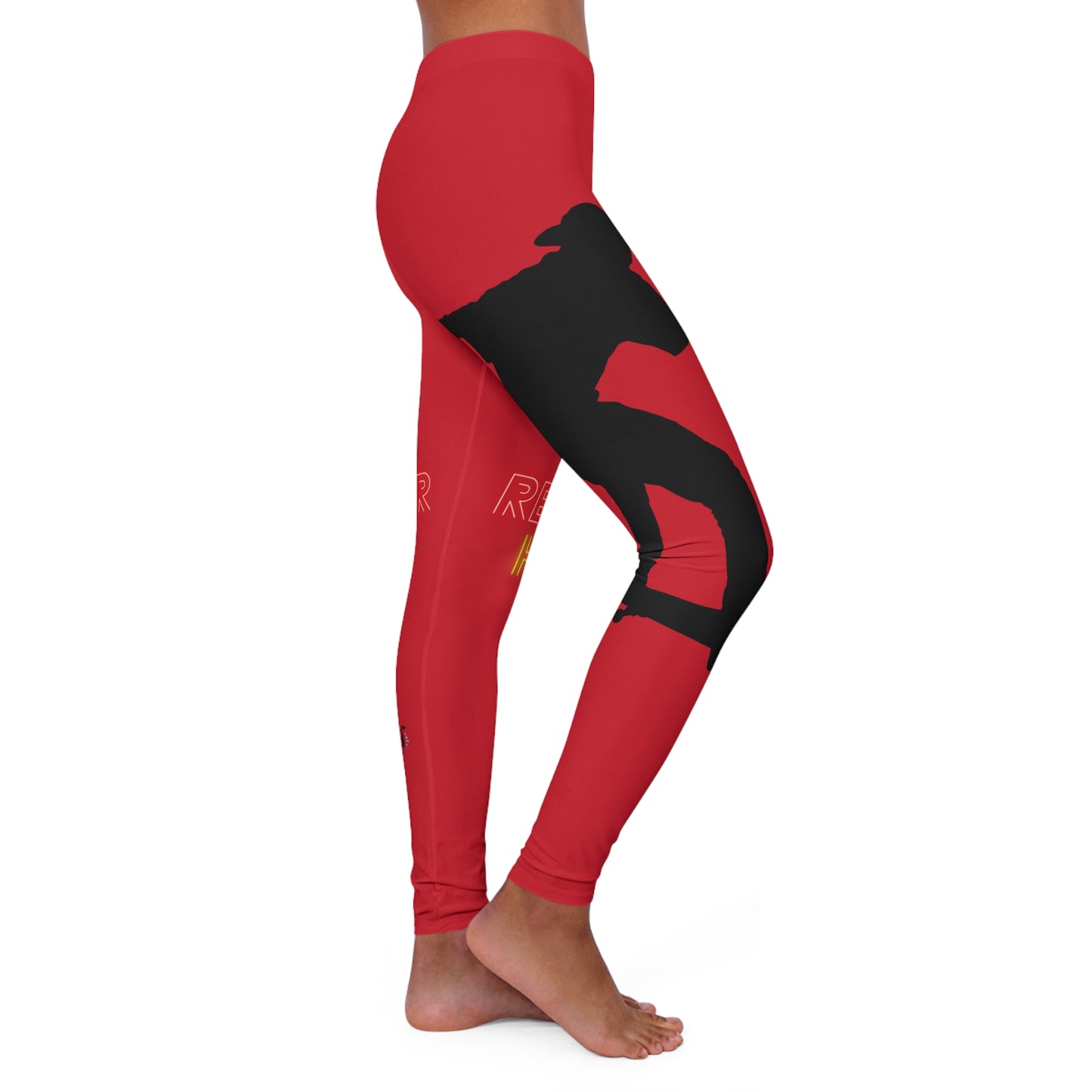 Women's Spandex Leggings: Skateboarding Dark Red