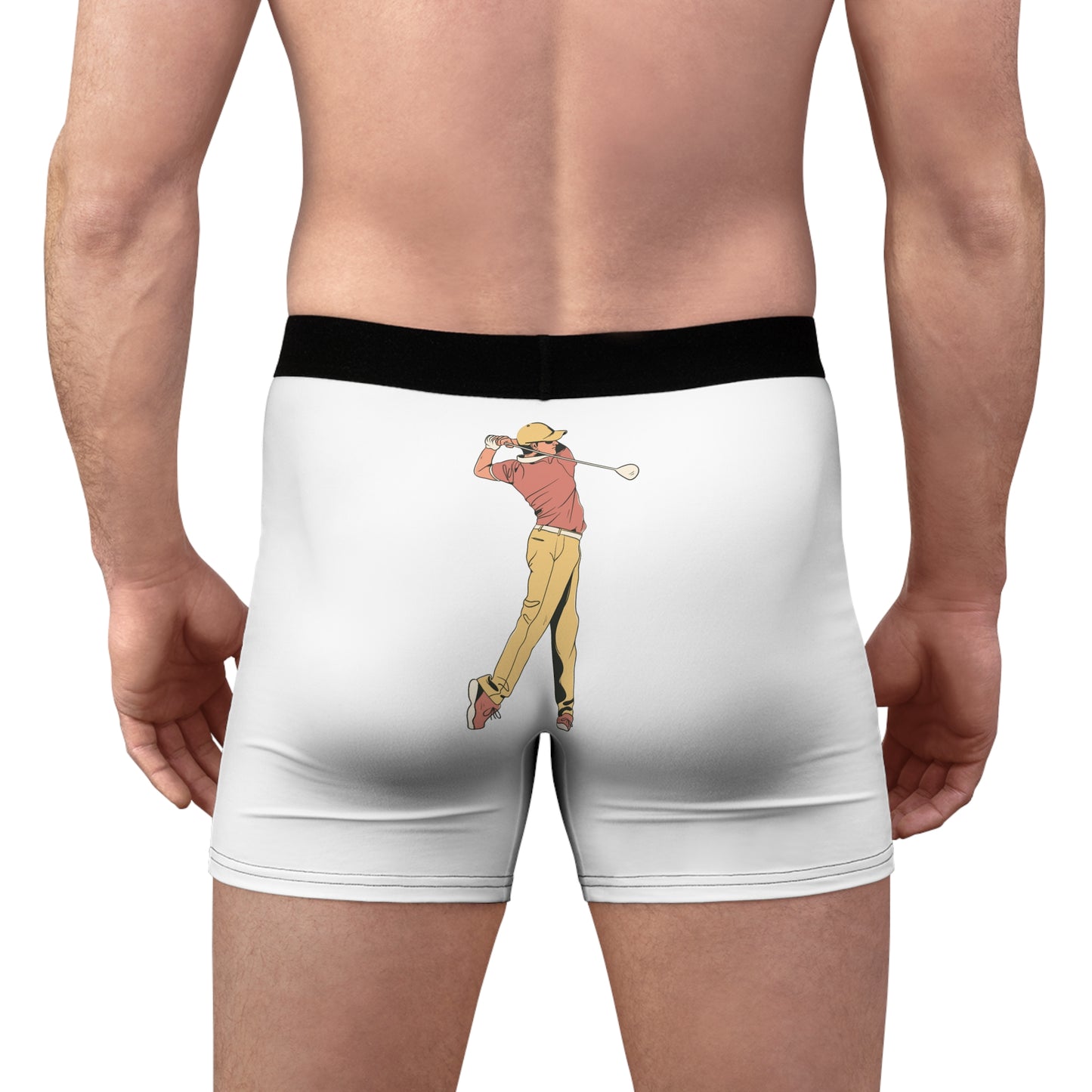 Men's Boxer Briefs: Golf White