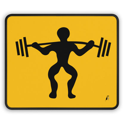 Gaming Mouse Pad: Weightlifting Yellow