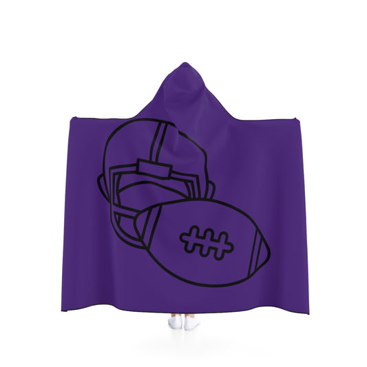 Hooded Blanket: Football Purple
