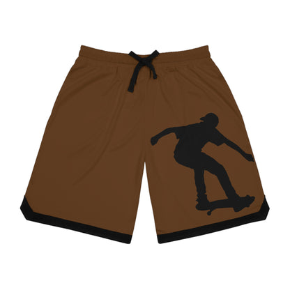 Basketball Rib Shorts: Skateboarding Brown