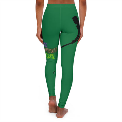 Women's Spandex Leggings: Hockey Dark Green