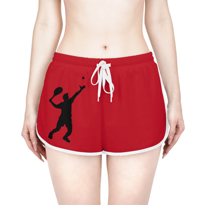 Women's Relaxed Shorts: Tennis Dark Red