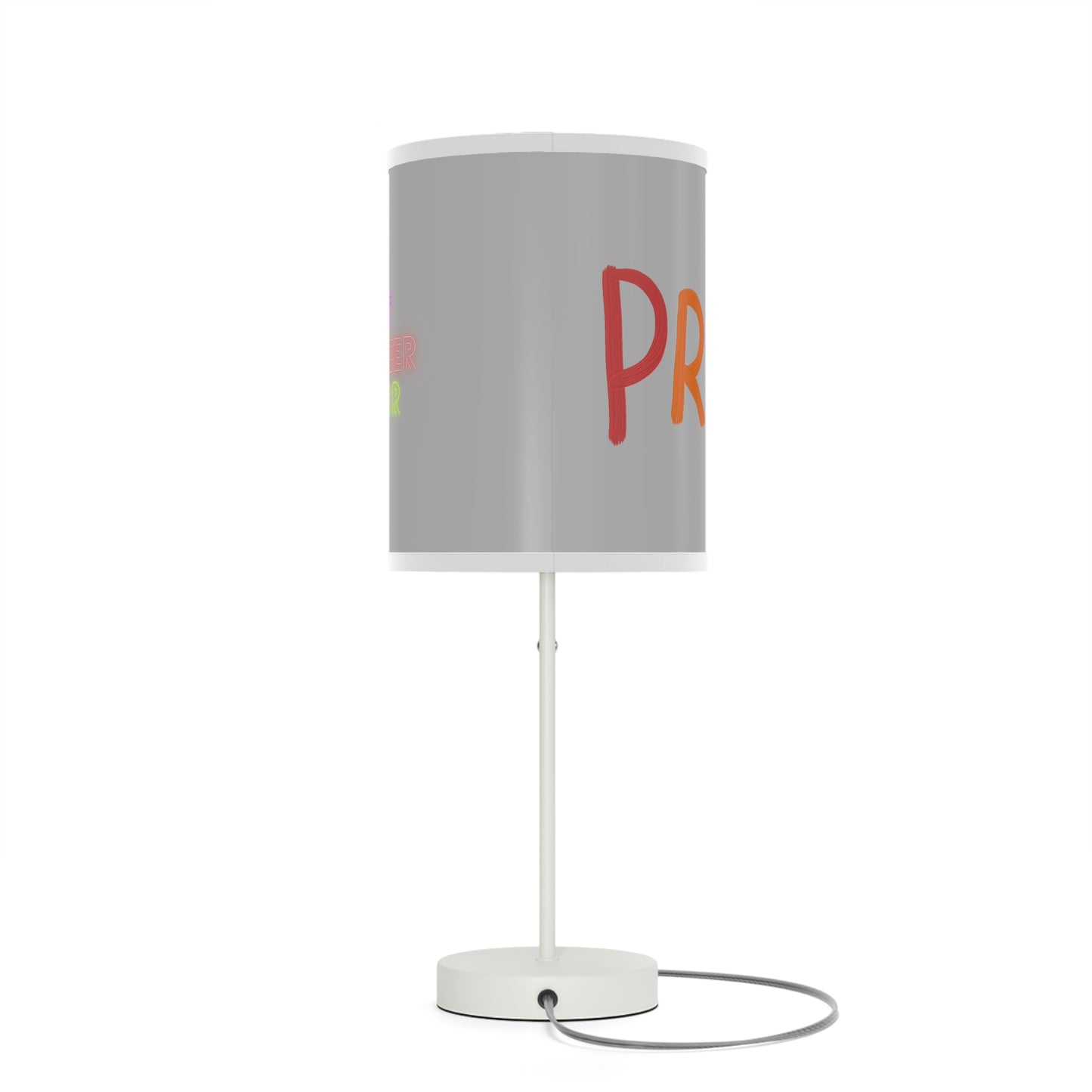 Lamp on a Stand, US|CA plug: LGBTQ Pride Lite Grey