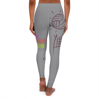 Women's Spandex Leggings: Volleyball Grey