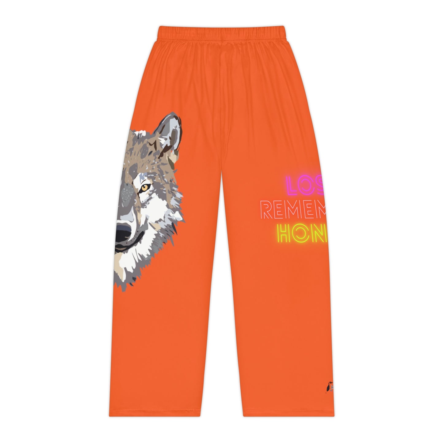 Women's Pajama Pants: Wolves Orange