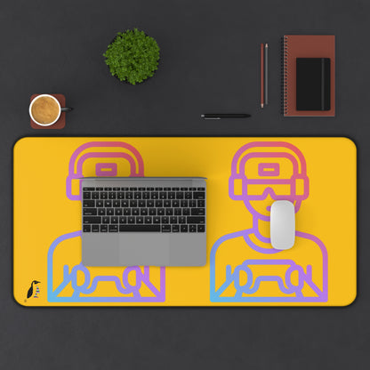 Desk Mat: Gaming Yellow