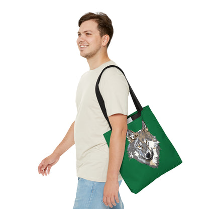 Tote Bag: Wolves Dark Green