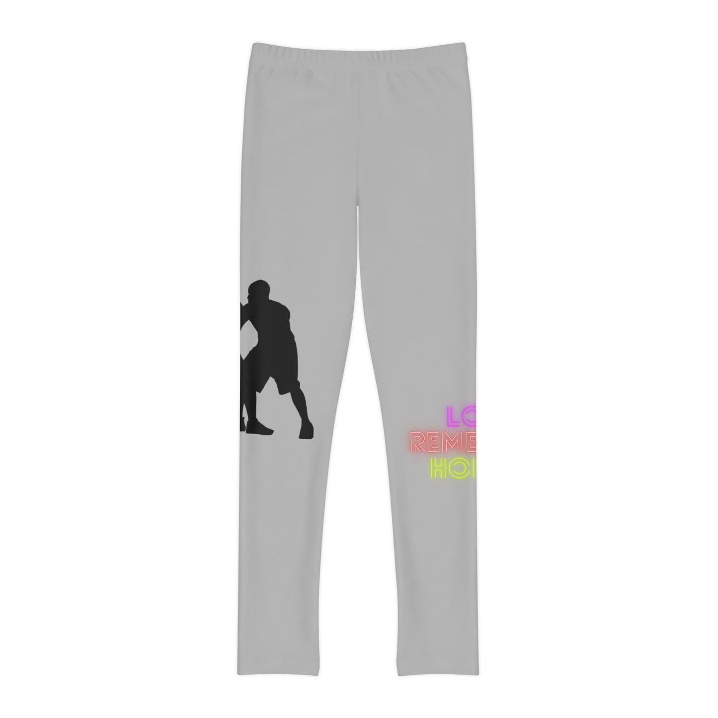 Youth Full-Length Leggings: Basketball Lite Grey