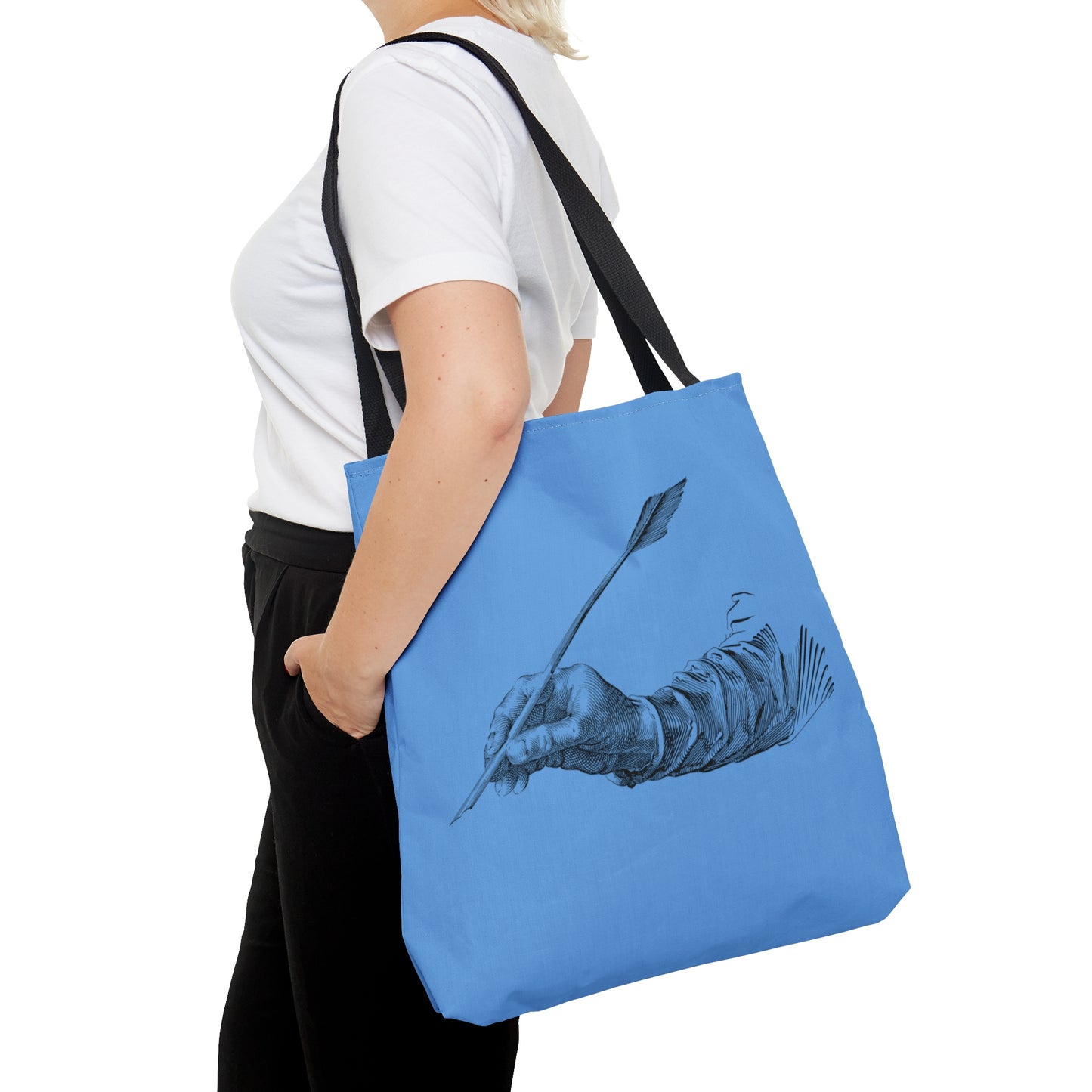 Tote Bag: Writing Lite Blue